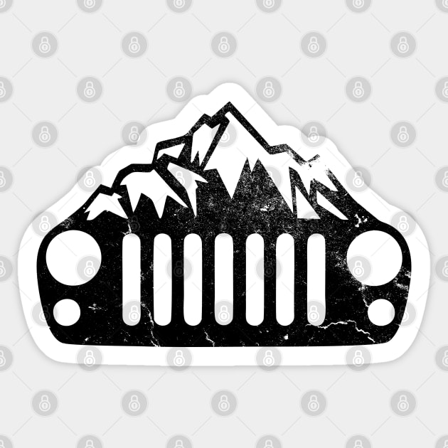 Jeep Grill Vintage Sticker by Geraldines